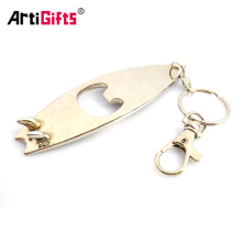 NO minimum cheap new product personalised metal surfboard bottle opener keychain